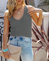 Are We There Yet Knit Tank - Grey